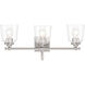 Antonia 3 Light 25.25 inch Brushed Nickel Bath Vanity Light Wall Light
