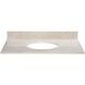 Stone Top 37 X 22 X 1 inch Beige Vanity Top in Galala Beige Marble, Undermount Sink