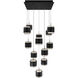 Banded LED 21 inch Black Chandelier Ceiling Light, dweLED