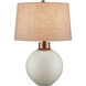 Olano 27.75 inch 150 watt Off-White/Metallic Gold Table Lamp Portable Light