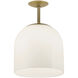 Willa 1 Light 12 inch Heritage Brass Pendant Ceiling Light, Semi-flush Mount