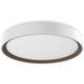 Essex LED 15.75 inch White and Walnut Flush Mount Ceiling Light