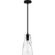 Stetson 1 Light 6 inch Matte Black Mini Pendant Ceiling Light, Small