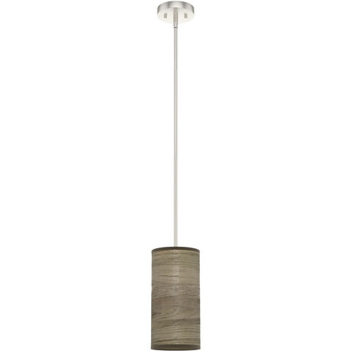 Solhaven 1 Light 6 inch Warm Grey Oak and Brushed Nickel Mini Pendant Ceiling Light