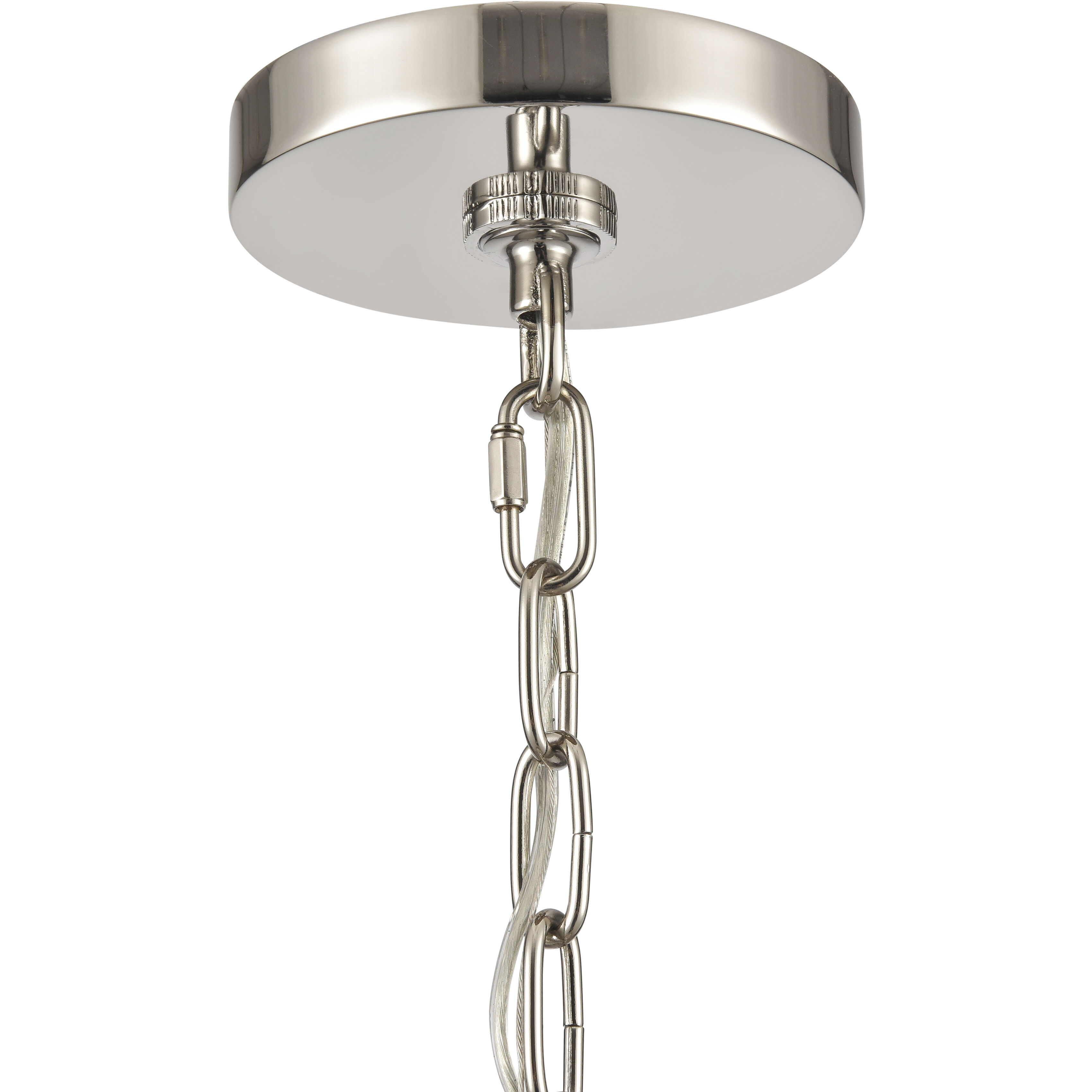 Abaca 3 Light 20 inch Polished Nickel Chandelier Ceiling Light