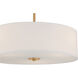 Mid Town LED 18 inch Antique Brushed Brass Pendant / Semi-Flush Ceiling Light