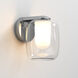 Aquina 1 Light 7.17 inch Polished Chrome Bathroom Wall Light