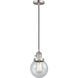 Franklin Restoration Beacon 1 Light 6 inch Brushed Satin Nickel Mini Pendant Ceiling Light in Incandescent, Seedy