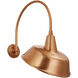 Thomas O'Brien Academy Barn Light LED 26 inch Soft Copper Arched Mack Barn Light in 16" Soft Copper Tilted Bowers Shade