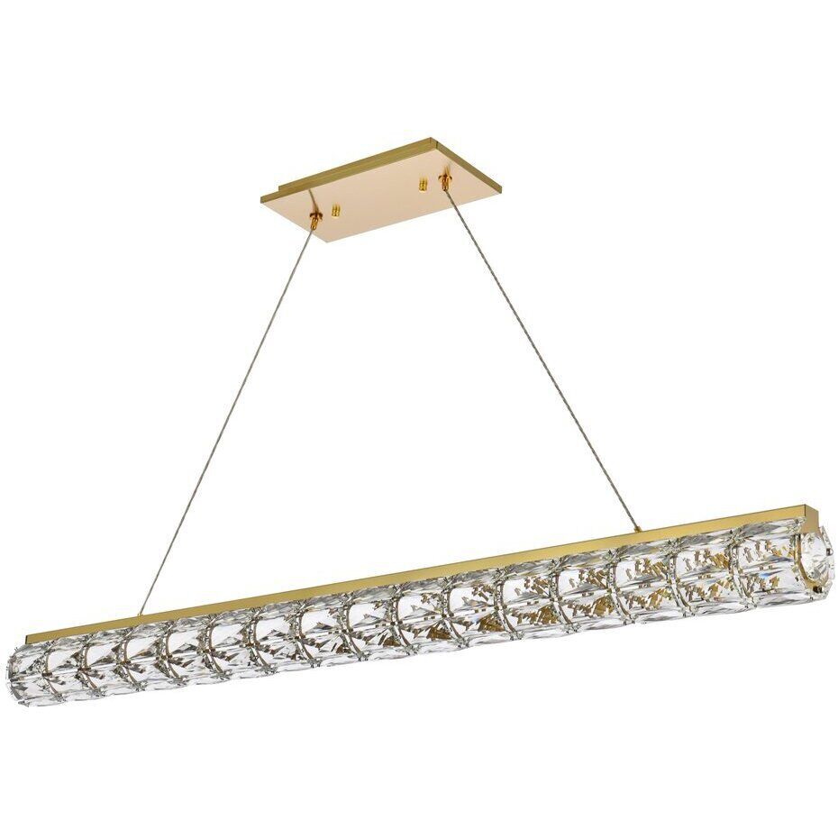 Valetta 1 Light 48 inch Gold Linear Pendant Ceiling Light