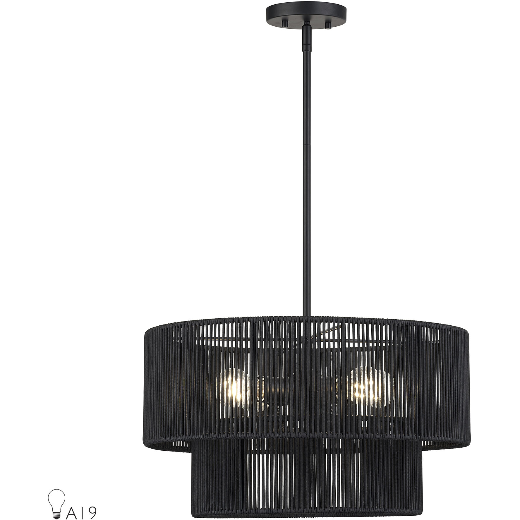 Acordia 4 Light 20 inch Black Pendant Chandelier Ceiling Light