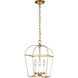 C&M by Chapman & Myers Stonington 3 Light 10 inch Antique Gild Indoor Lantern Ceiling Light