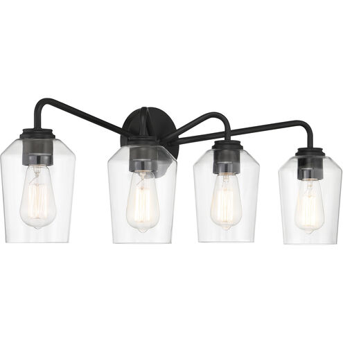 Shayna 4 Light 31 inch Flat Black Vanity Light Wall Light