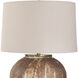McKinley 22.5 inch 150 watt White and Chocolate Brown with Antique Brass Table Lamp Portable Light