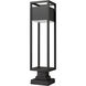 Barwick LED 28 inch Black Outdoor Pier Mounted Fixture