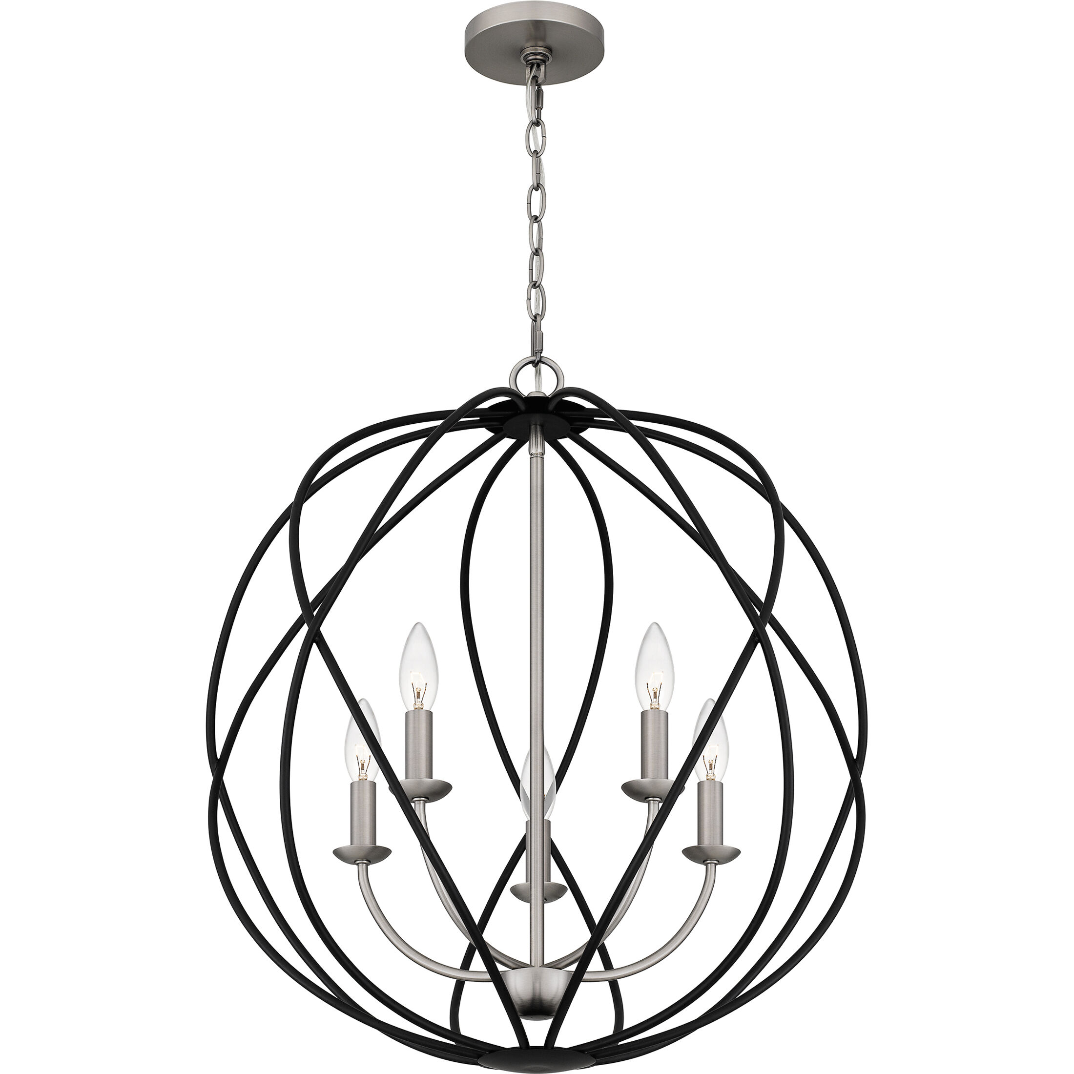 Bryn 5 Light 24 inch Antique Nickel Pendant Ceiling Light
