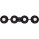 Payton 4 Light 38.75 inch Black Vanity Light Wall Light