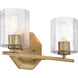 Haven 2 Light 16 inch Old Satin Brass Vanity Light Wall Light