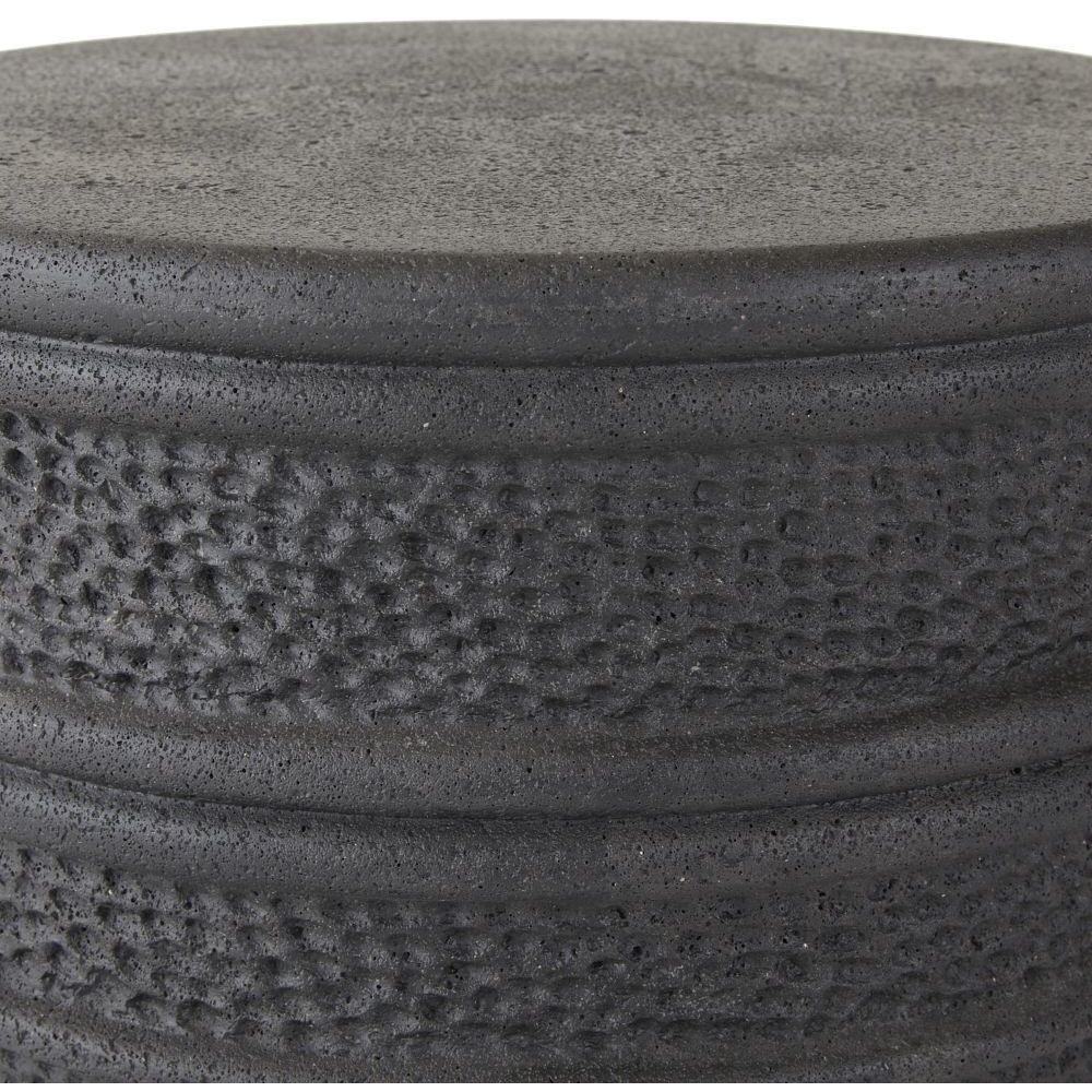 Dermot 18 inch Black Outdoor End Table