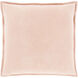 Cotton Velvet 20 X 20 inch Peach Pillow Kit, Square