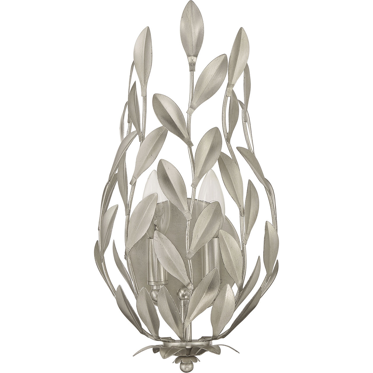 Broche Wall Sconce Wall Light in Antique Silver