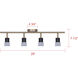 Elsee 4 Light Black/Gold Track Lighting Ceiling Light