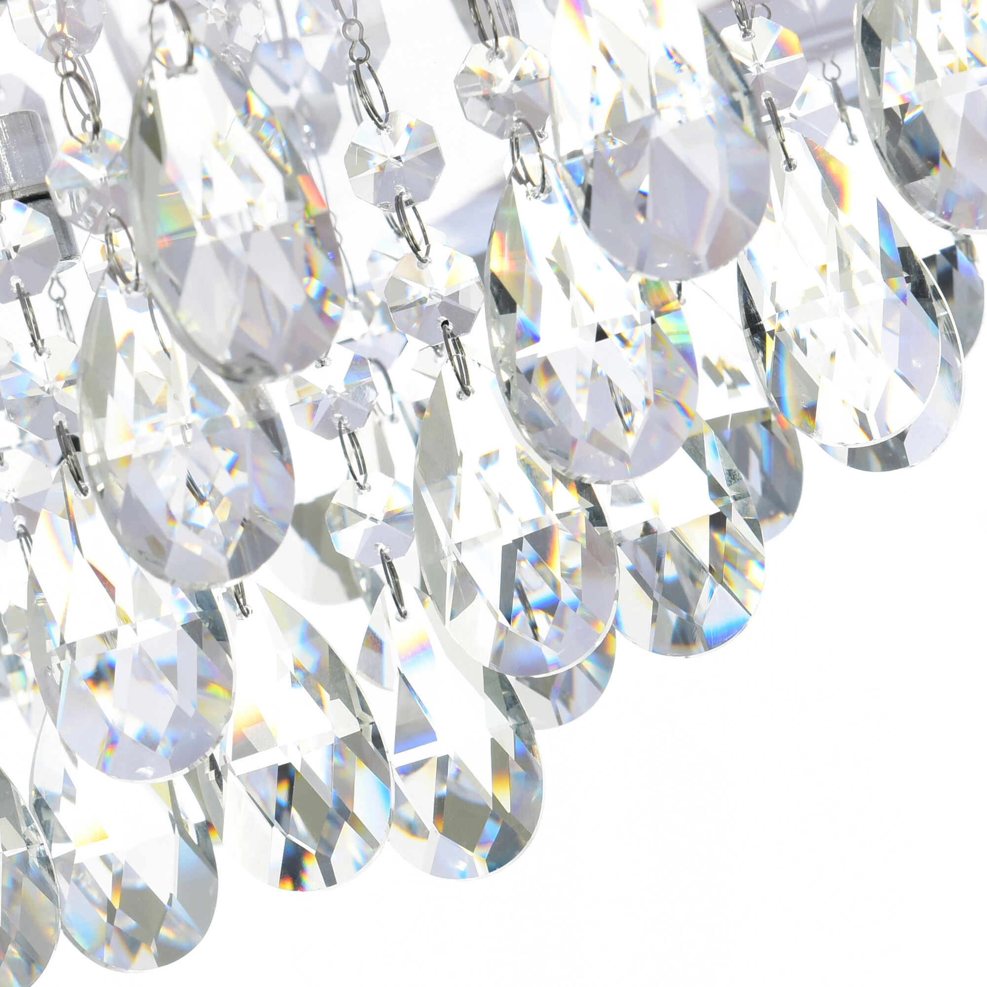 Dash 4 Light 18 inch Chrome Drum Shade Flush Mount Ceiling Light in Off White