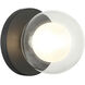 Solaris 1 Light 5.88 inch Matte Black Wall Sconce Wall Light