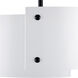 Ritsu 1 Light 13.75 inch Sugar White and Satin Black Semi-Flush Mount Ceiling Light