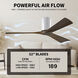Atlas Irene-3H 52 inch Gloss White with Walnut Tone Blades Flush Mount Paddle Fan
