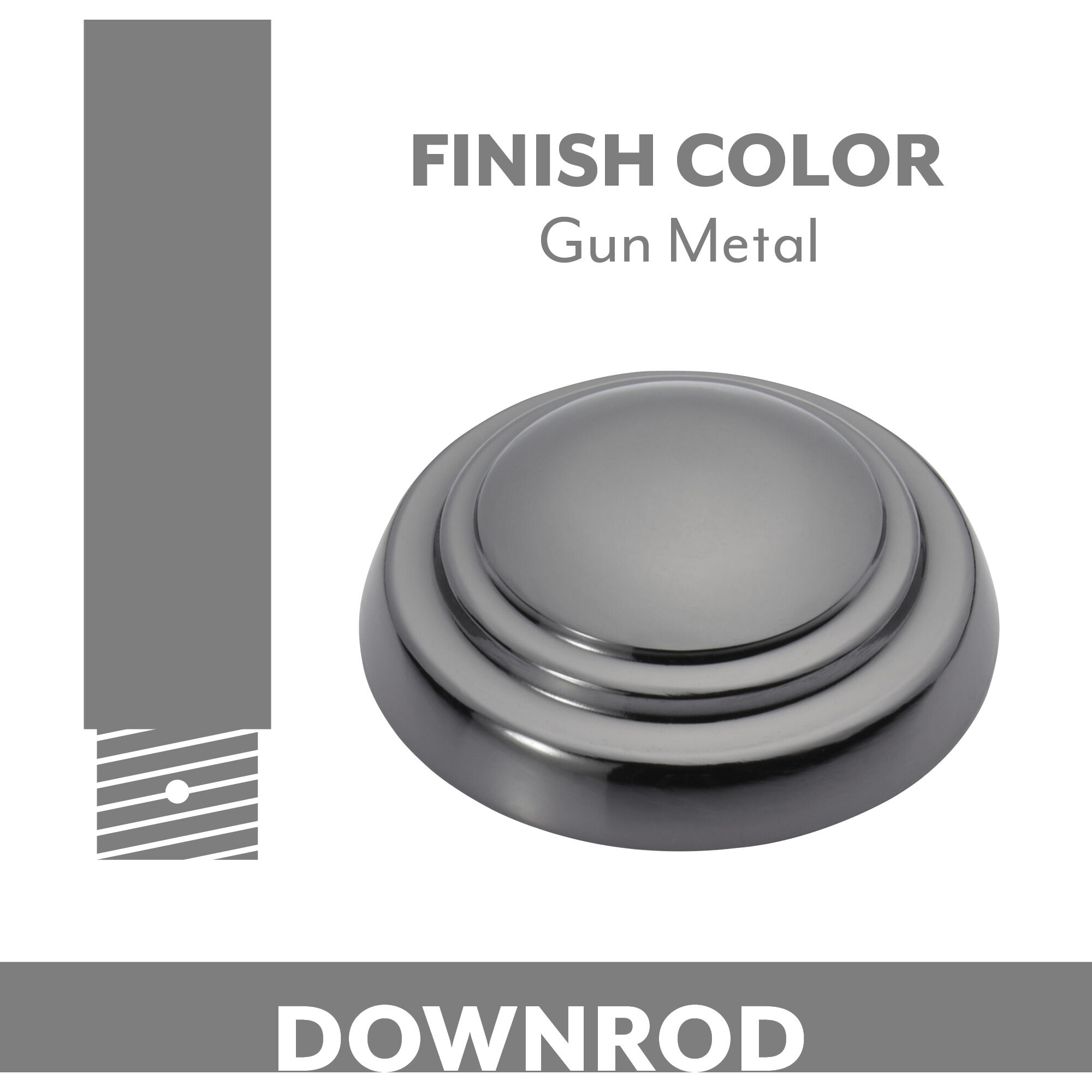 Aire Gun Metal Down Rod in 48