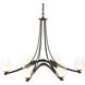 Ribbon 6 Light 38.5 inch Dark Smoke Chandelier Ceiling Light, Oval