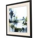 Waterside Collection Modern Rubbed Matte Espresso Wood With Honeycomb Embossing Framed Art