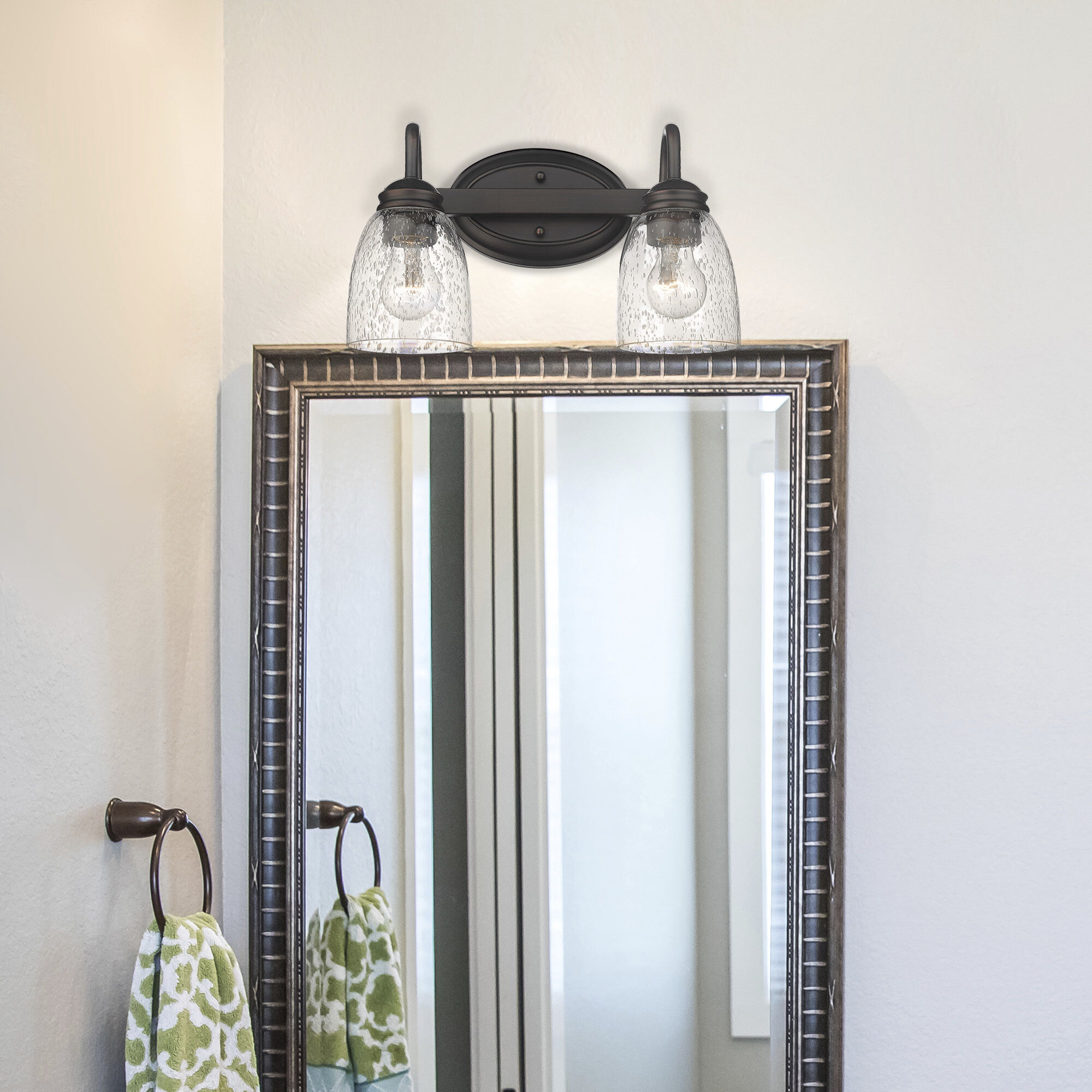 Parrish Vanity Wall Light in Rubbed Bronze