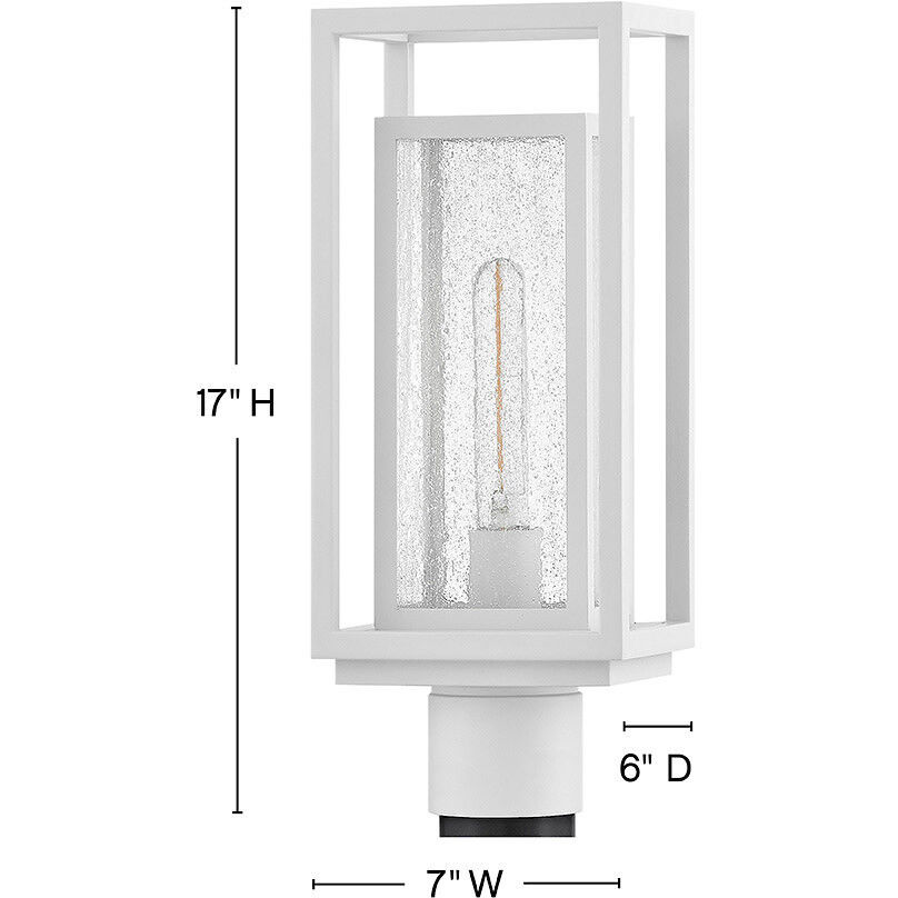 Coastal Elements Estate Series Republic 1 Light 17 inch Textured White Outdoor Post Mount