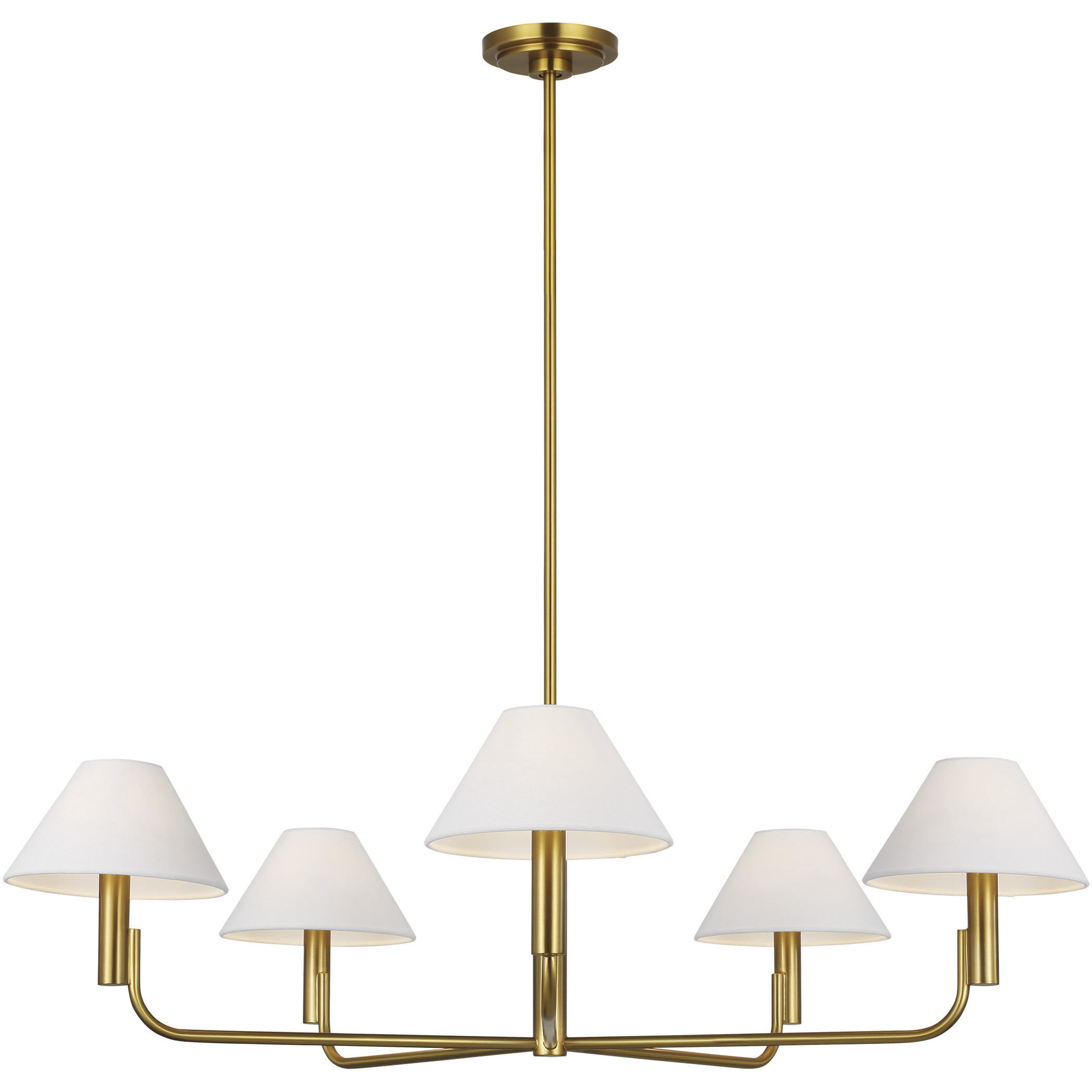 Sean Lavin Colfax 5 Light 40.5 inch Burnished Brass Chandelier Ceiling Light