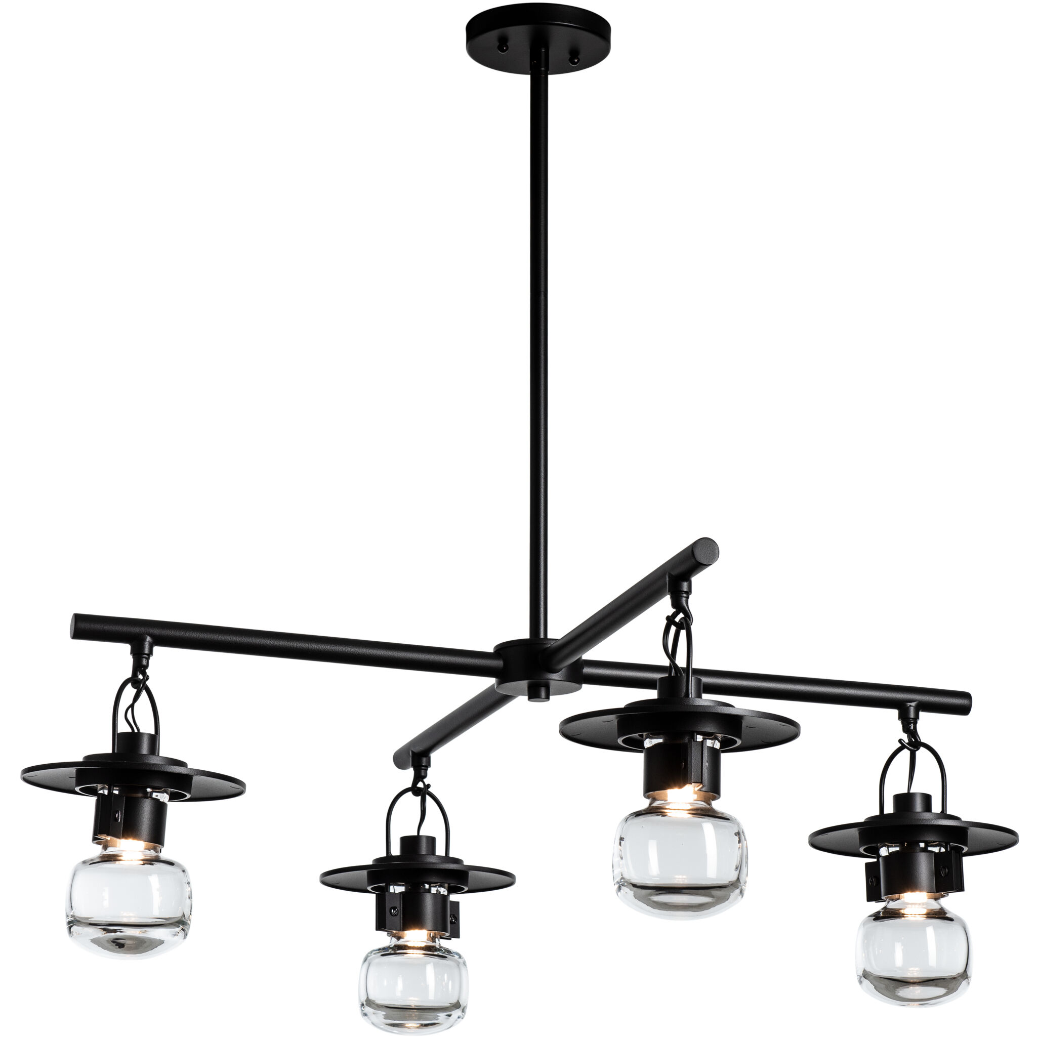 Mason 4 Light 33.9 inch Coastal Black Outdoor Pendant