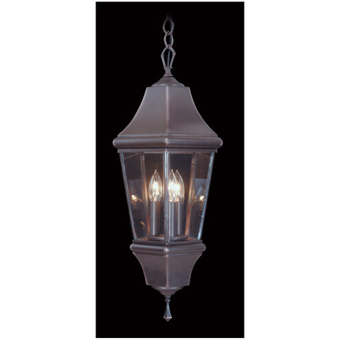 Normandy 3 Light 10 inch Brushed Nickel Exterior Ceiling Mount in Without Shade