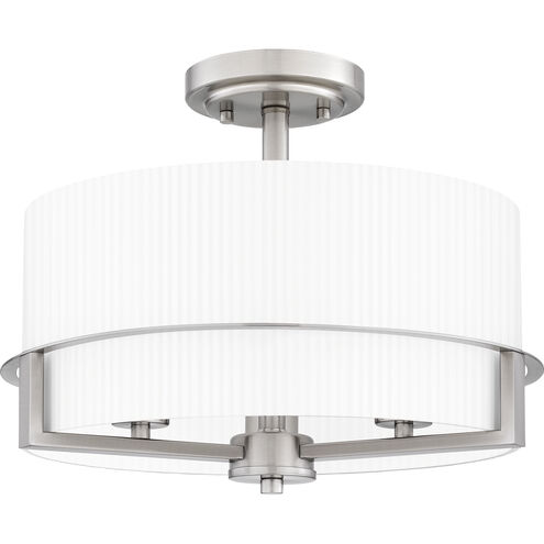 Seymour 3 Light 15 inch Brushed Nickel Semi-Flush Mount Ceiling Light, Medium