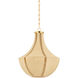 Cascade Lake 3 Light 20 inch Aged Brass Pendant Ceiling Light