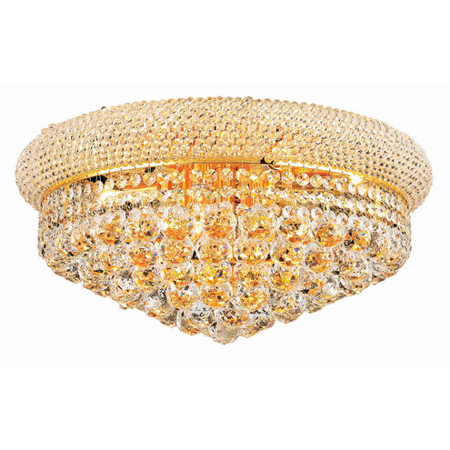 Primo 10 Light 20 inch Gold Flush Mount Ceiling Light in Royal Cut