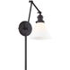 Industrial 60 watt Oil Rubbed Bronze Adjustable Wall Sconce Wall Light