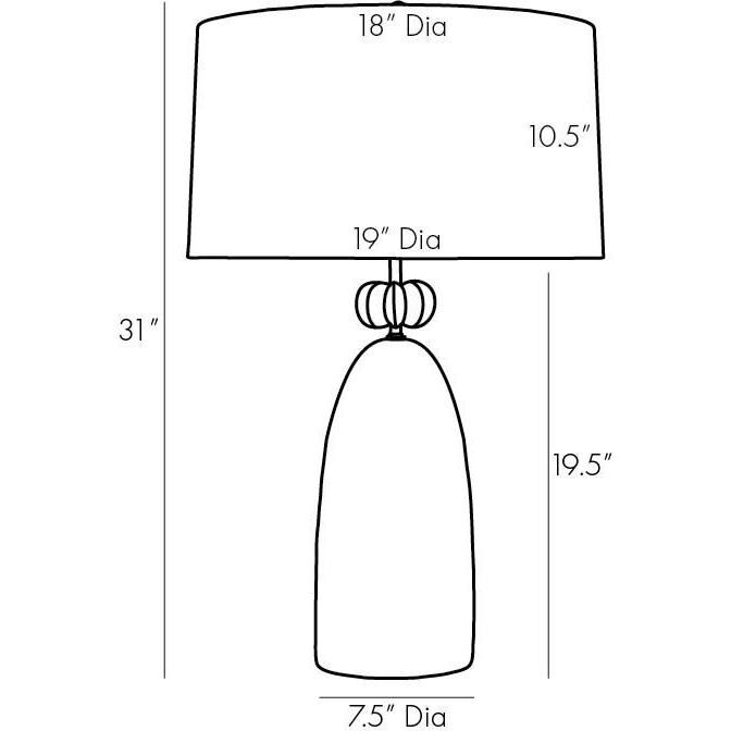 Haley 31 inch 150.00 watt Smoke Luster Ombre Table Lamp Portable Light