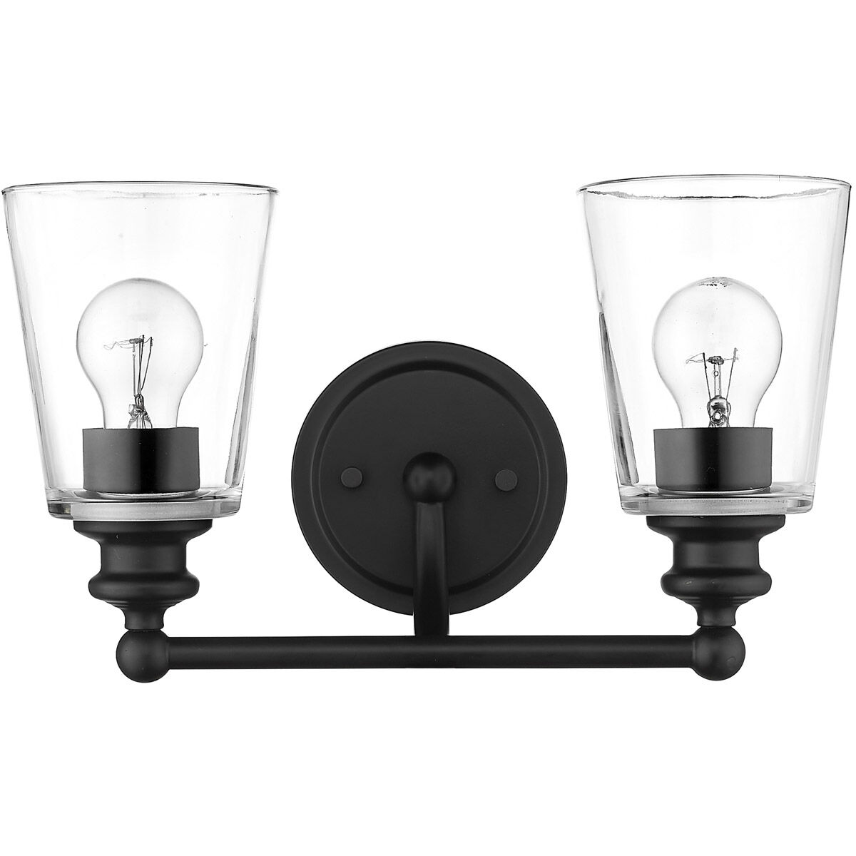 Ceil 2 Light 14 inch Matte Black Vanity Light Wall Light