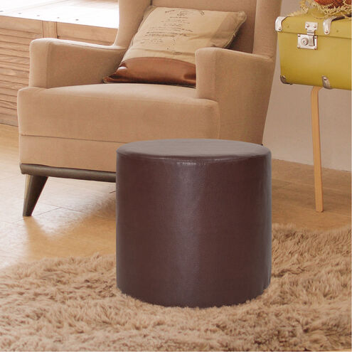 No Tip 17 inch Avanti Pecan Cylinder Ottoman with Cover