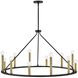 Lazlo LED 38 inch Black Chandelier Ceiling Light