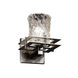 Metropolis LED 6.5 inch Polished Chrome Wall Sconce Wall Light in 700 Lm LED, White Frosted (Veneto Luce), Square with Rippled Rim