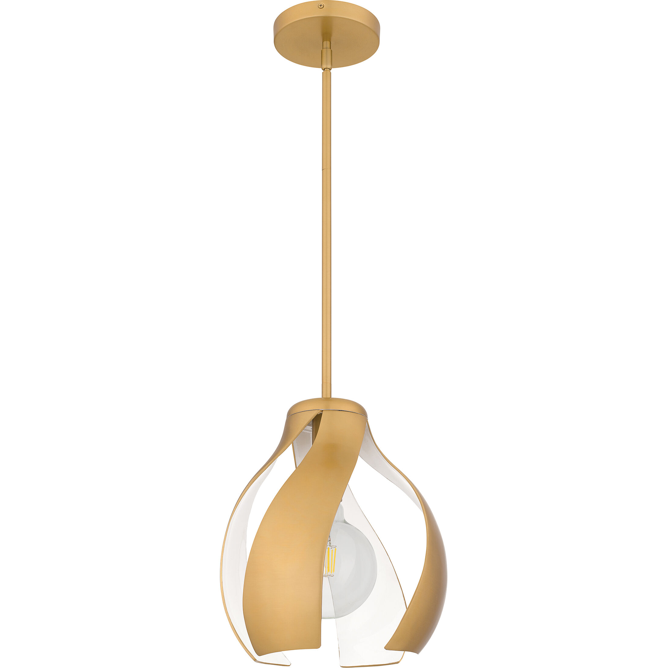 Kiko 1 Light 11 inch Brushed Weathered Brass Pendant Ceiling Light