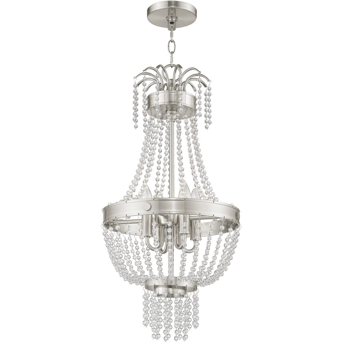 Valentina 4 Light 13 inch Brushed Nickel Pendant Ceiling Light