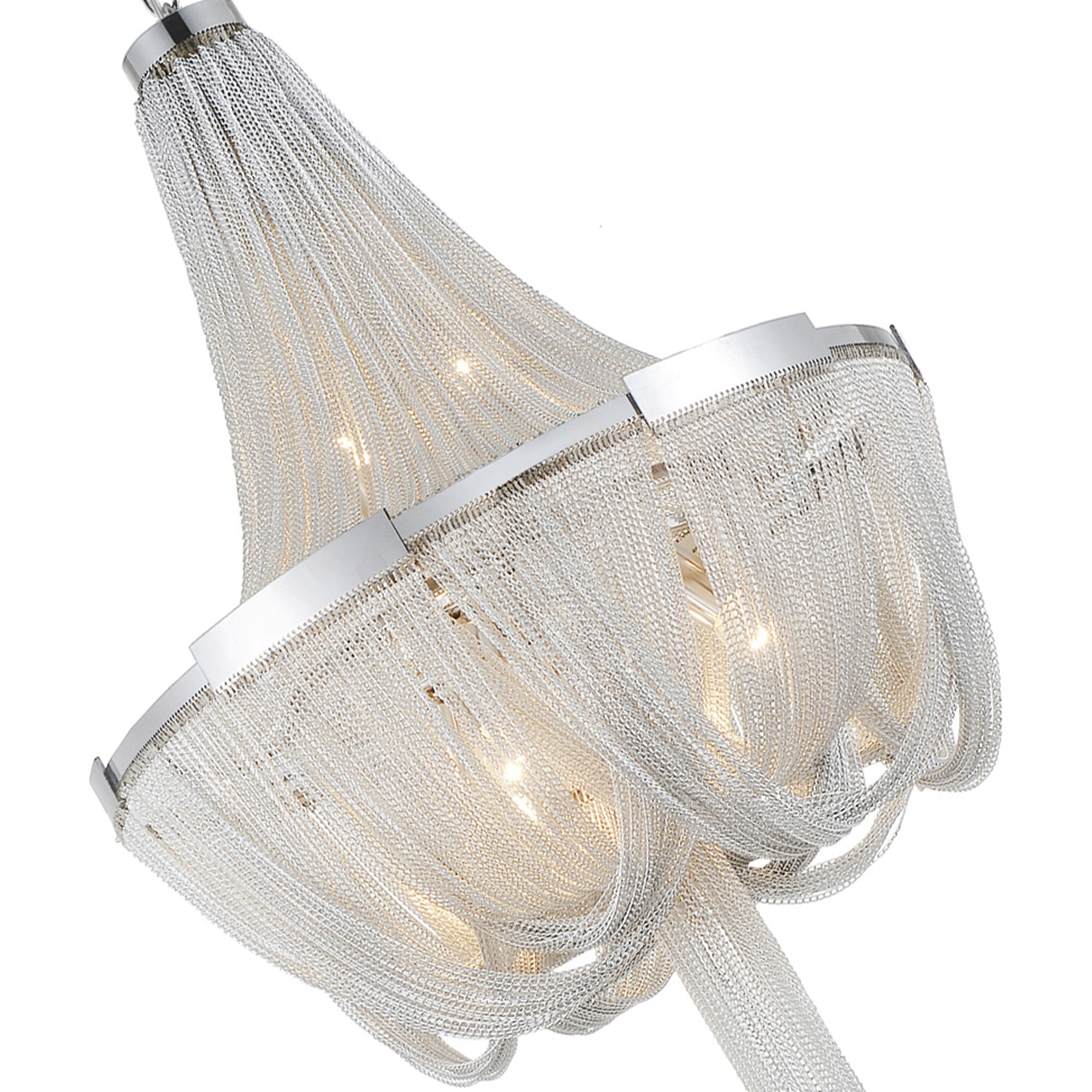 Enchanted 6 Light 20 inch Chrome Down Chandelier Ceiling Light